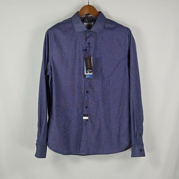 Denim & Flower Ricky Singh Poplin Dress Shirt L Slim Fit NWT - Picture 1 of 10